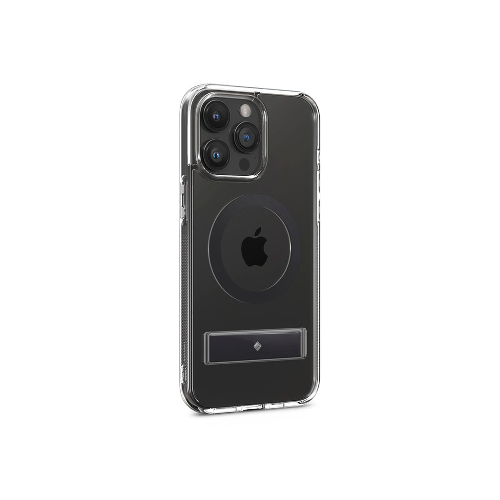 Capella Mag Kick Stand - Clear Charcoal For iPhone 15 Pro Max