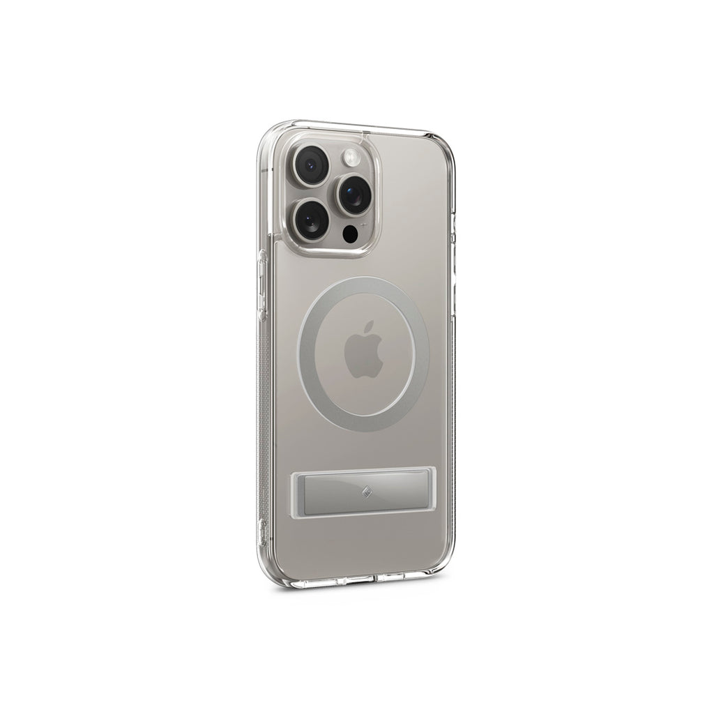 Capella Mag KickStand - Clear Titan Natural For iPhone 15 Pro