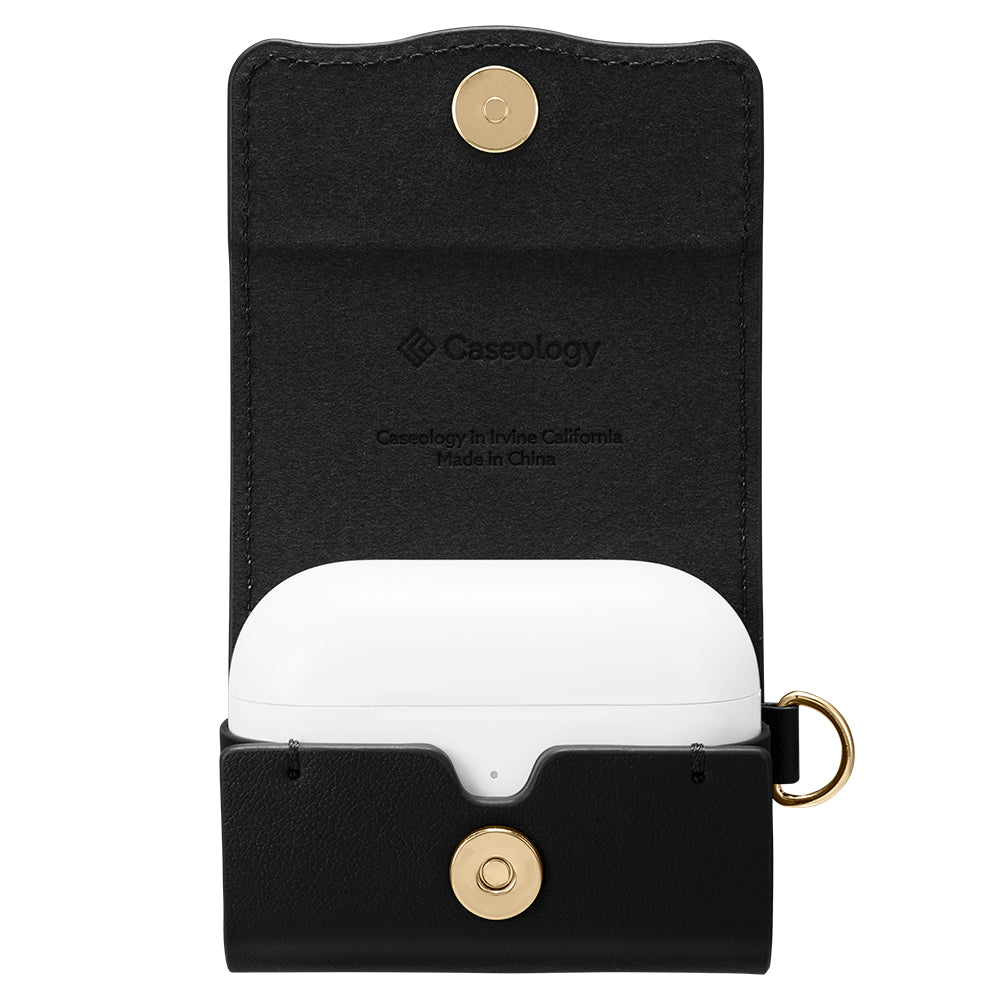 Chic Leather Chic Black For Airpods Pro